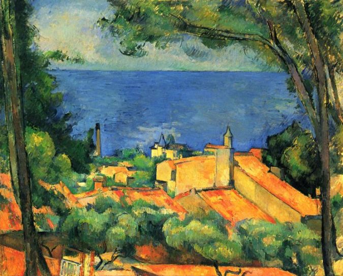 landscape painting by paul cezanne