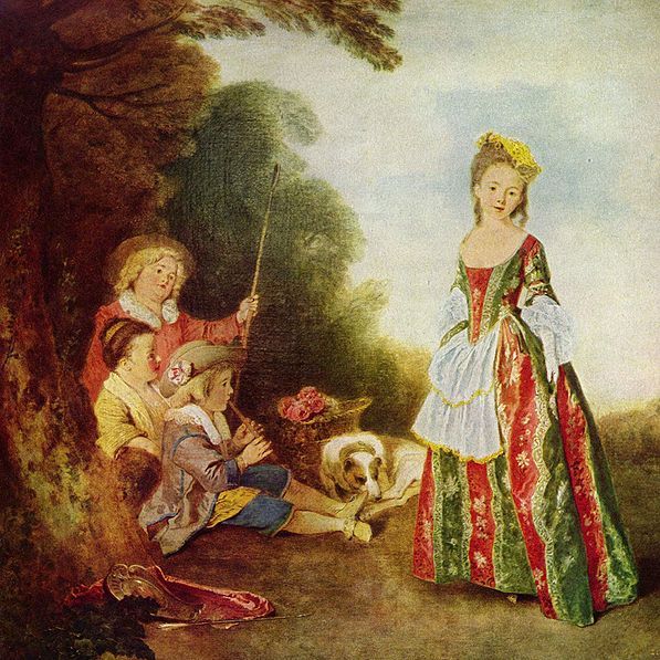 painting by the famous artist antoine watteau