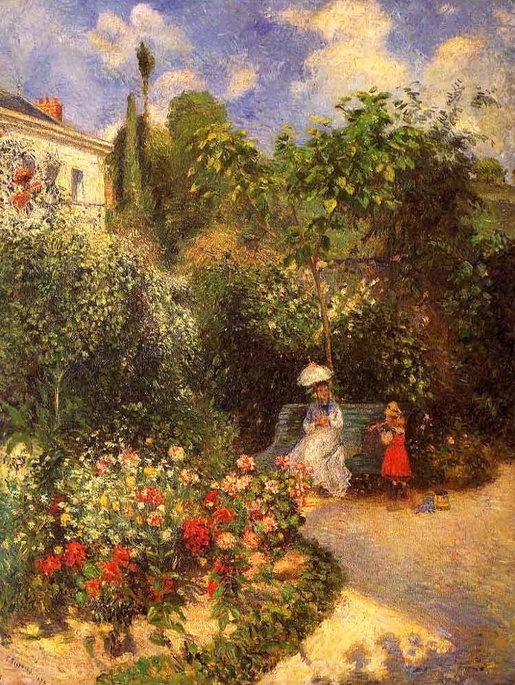 The Garden At Pontoise By Camille Pissarro