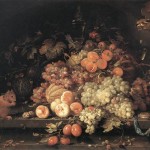Fruit Still-Life with Squirrel and Goldfinch-sm