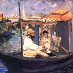 Monet Working in his Boat Monet Working in his Boat