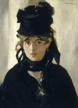 portrait of Berthe Morisot by Edouard Manet