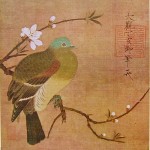 Pigeon on a Peach Branch Pigeon on a Peach Branch