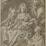 The Holy Family with Saint Dorothea offering fruit to the Christ child