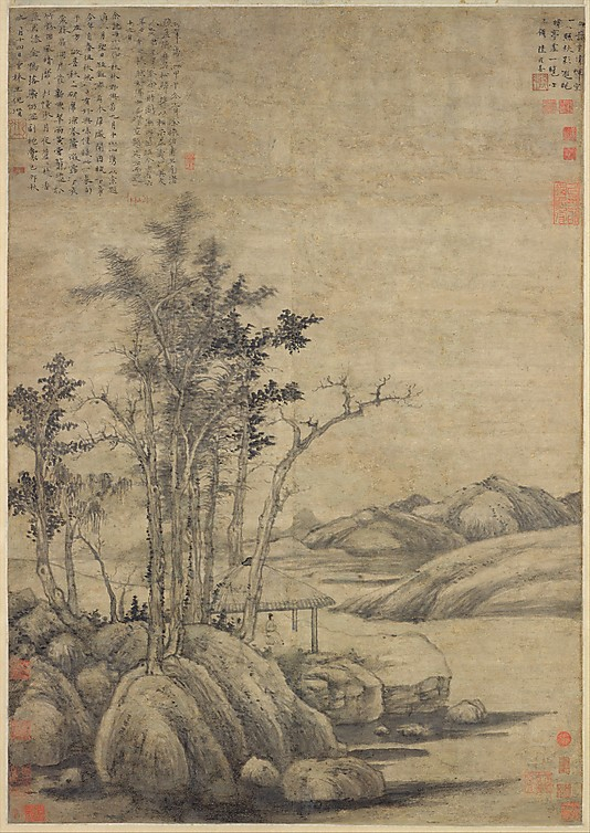 Chinese landscape painting by Ni Zan